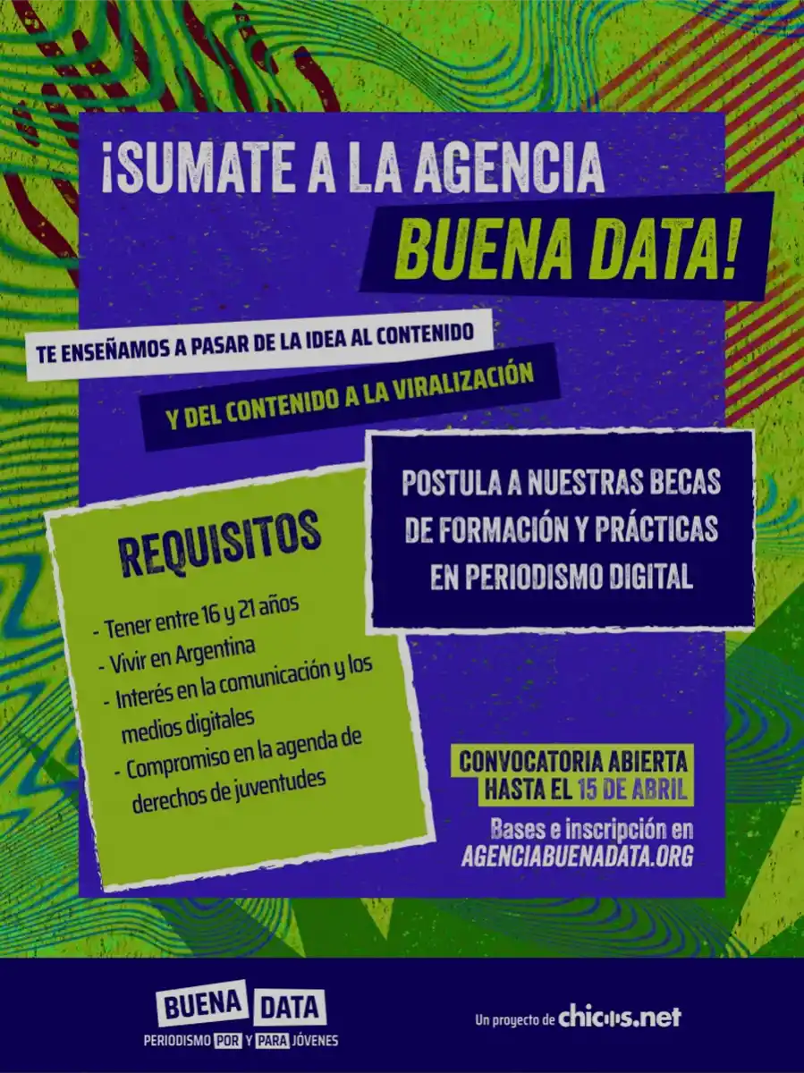 CONVOCATORIA ABIERTA. La agencia compartió la convocatoria en sus redes sociales. / INSTAGRAM @agencia.buenadata