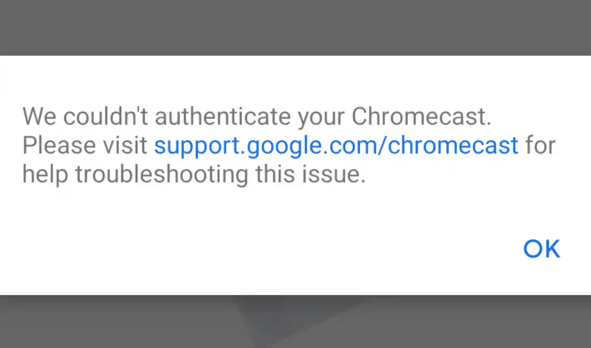 El problema se debió a un error de autenticación.