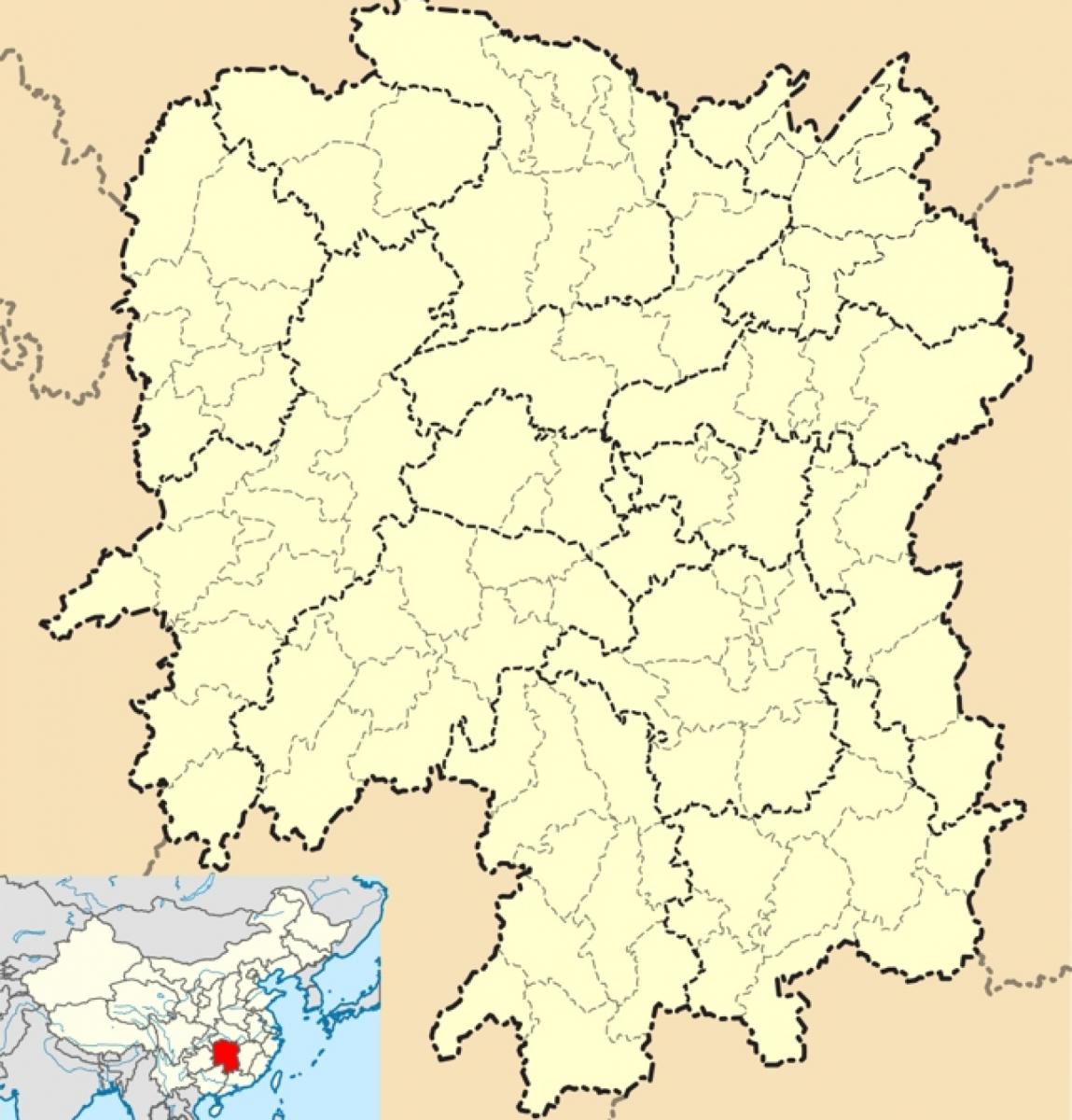 El hallazgo fue  en el condado de Pingjiang, que se muestra aquí (Philg88/Wikimedia Commons )