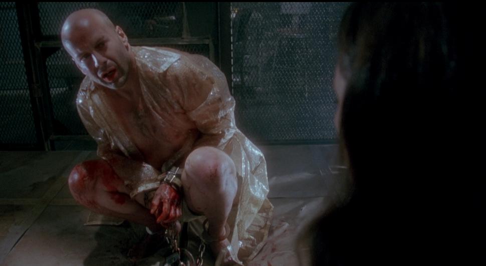COMO UN “LOCO”. Bruce Willis en “12 Monos””