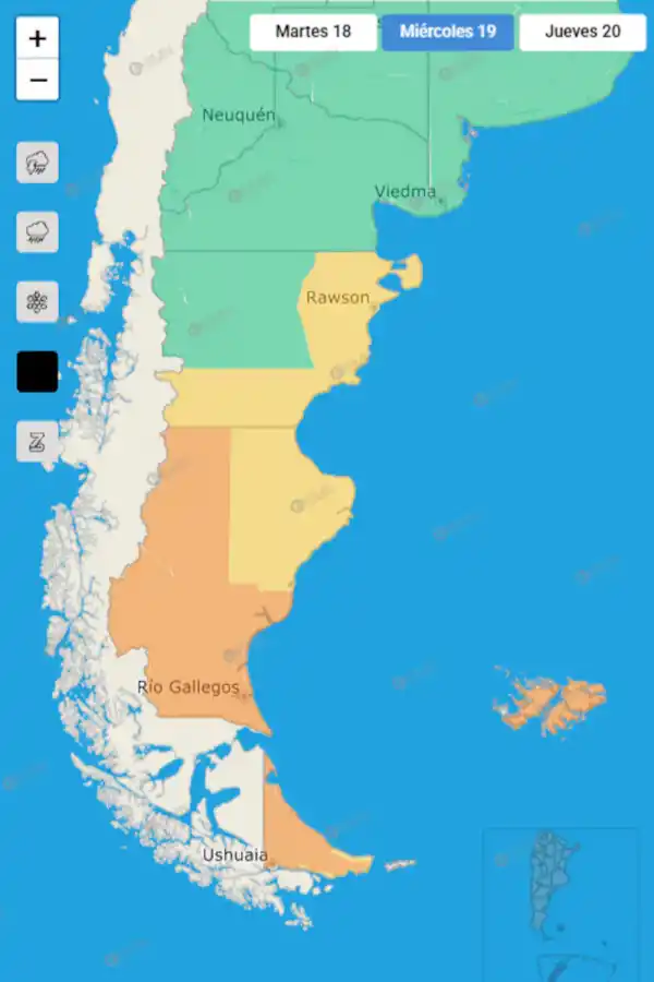 Zona bajo alerta por tormenta.