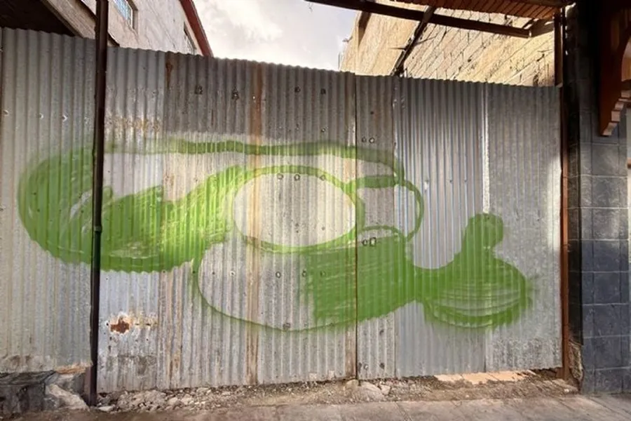 El garabato pintado por Peter Lanzani y dos compañeros en Usuhaia