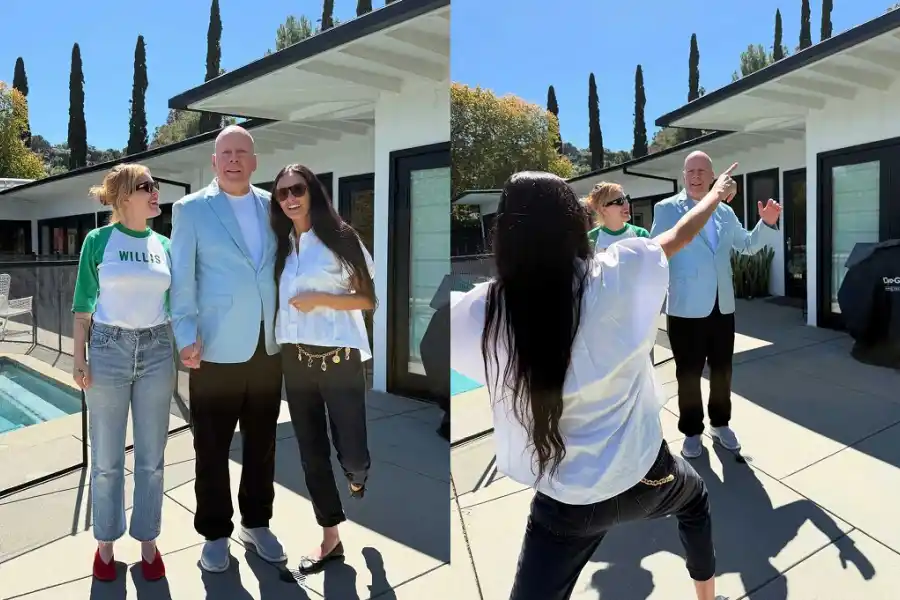 Bruce Willis reapareció en fotos de Demi Moore tras su diagnóstico de demencia