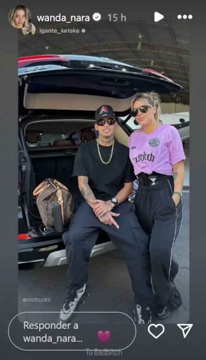 El mensaje de Wanda Nara a L-Gante tras el show que protagonizaron juntos en Paraguay