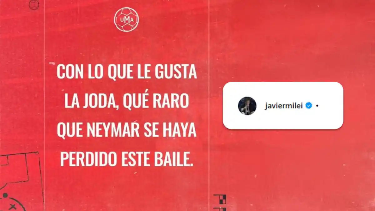 Javier Milei se burló de Neymar después de la goleada de la Selección a Brasil: Con lo que le gusta la joda
