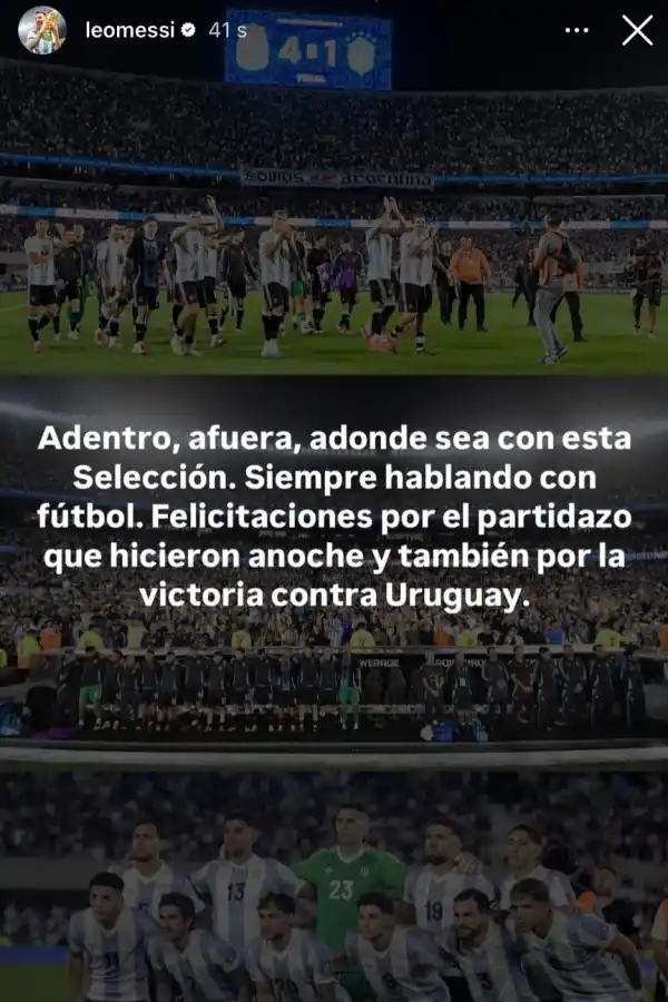 El mensaje de Messi tras la goleada de la Selección Argentina sobre Brasil, ¿con chicana incluida?