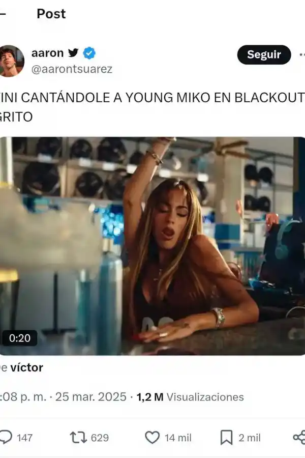 En las redes circuló que la frase que Tini canta en 
