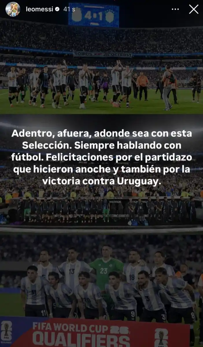 El mensaje de Messi tras la goleada de la Selección Argentina sobre Brasil, ¿con chicana incluida?