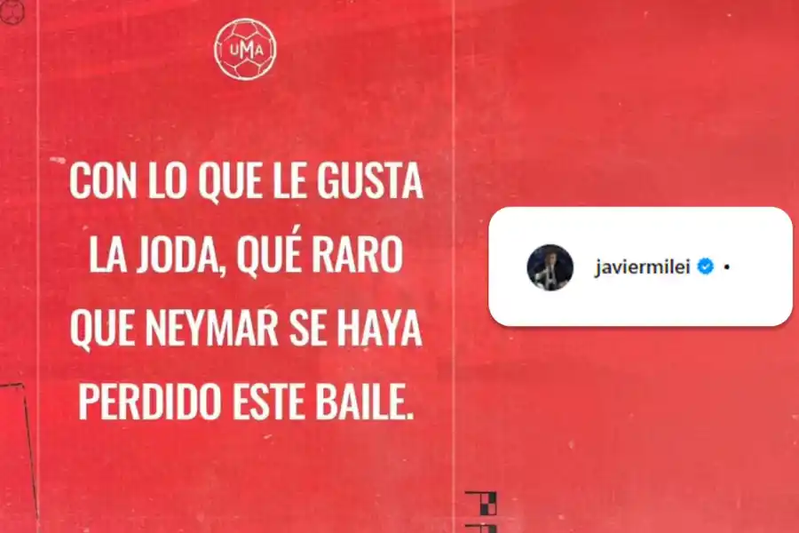 Javier Milei se burló de Neymar después de la goleada de la Selección a Brasil: Con lo que le gusta la joda