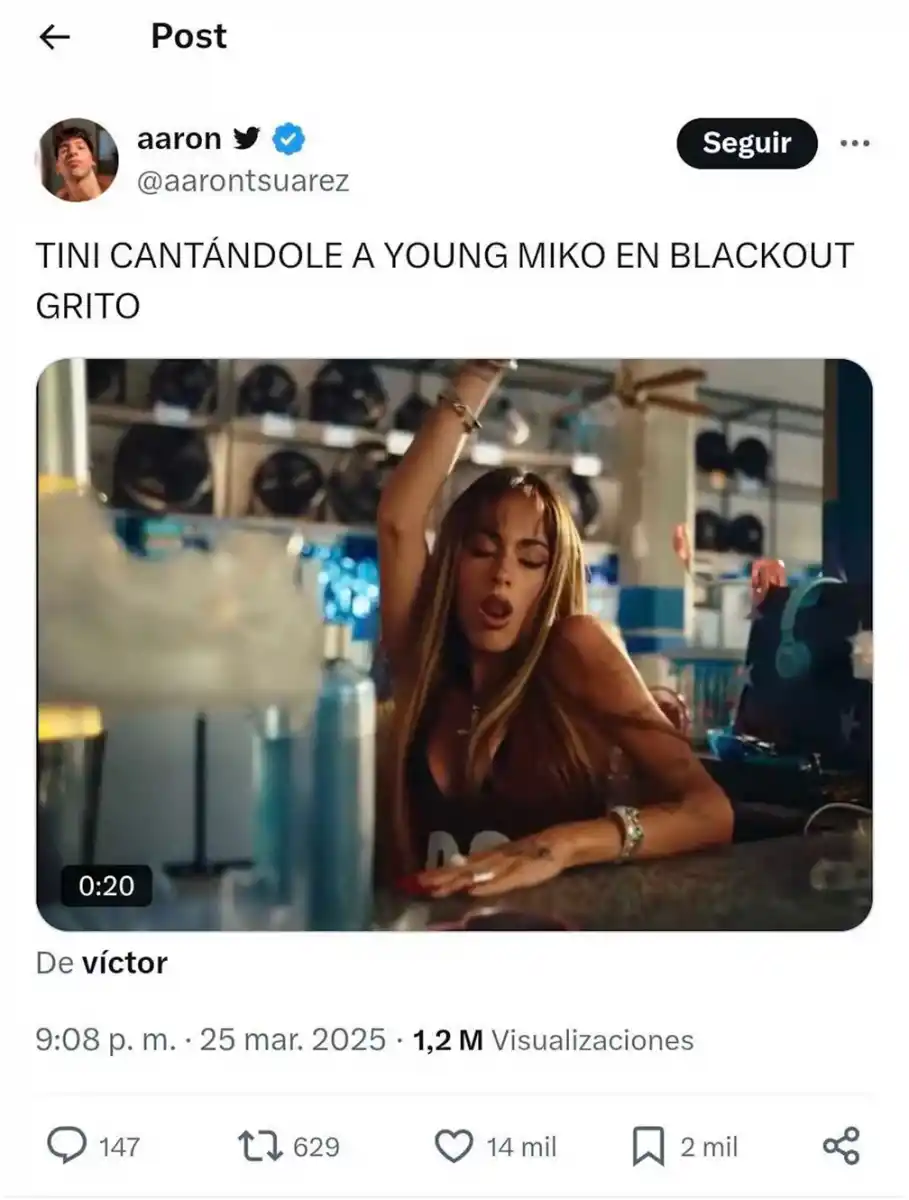 En las redes circuló que la frase que Tini canta en 