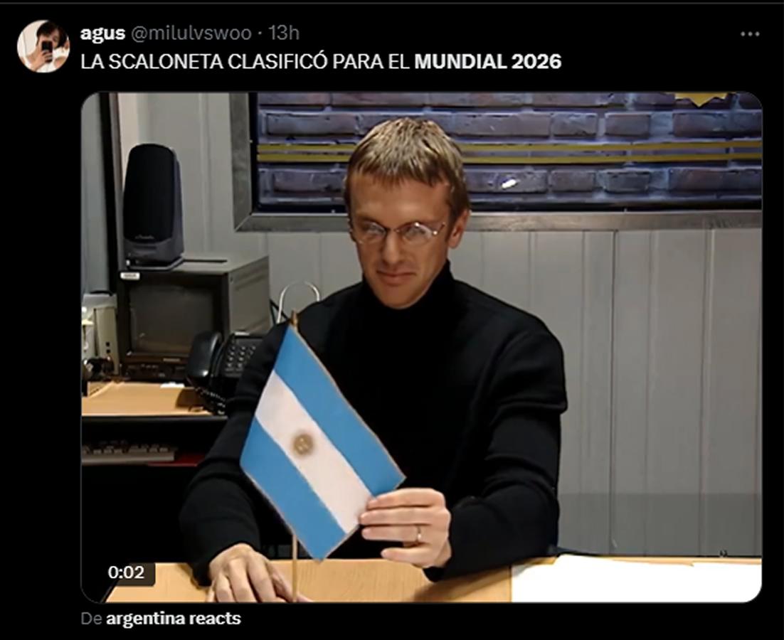 Argentina celebró la clasificación al Mundial 2026 con memes en las redes