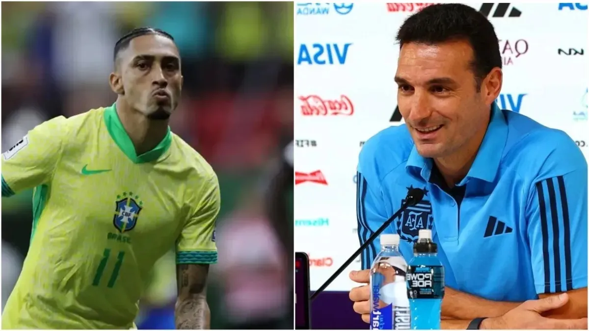 El gran gesto de Scaloni con Raphinha en el triunfo de la Selección Argentina sobre Brasil
