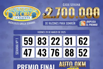 Los Números de Oro de LA GACETA del 28 de marzo de 2025
