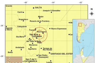 Sismo en Tucumán: un temblor leve se sintió en varias localidades esta mañana