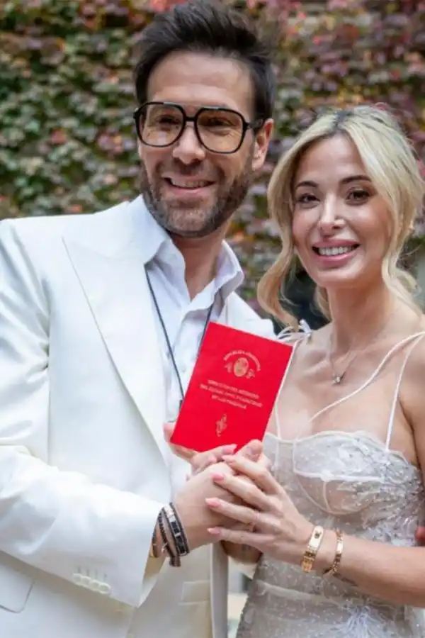 OTROS TIEMPOS. Cirio y Piccirillo cuando dieron el sí en mayo pasado.