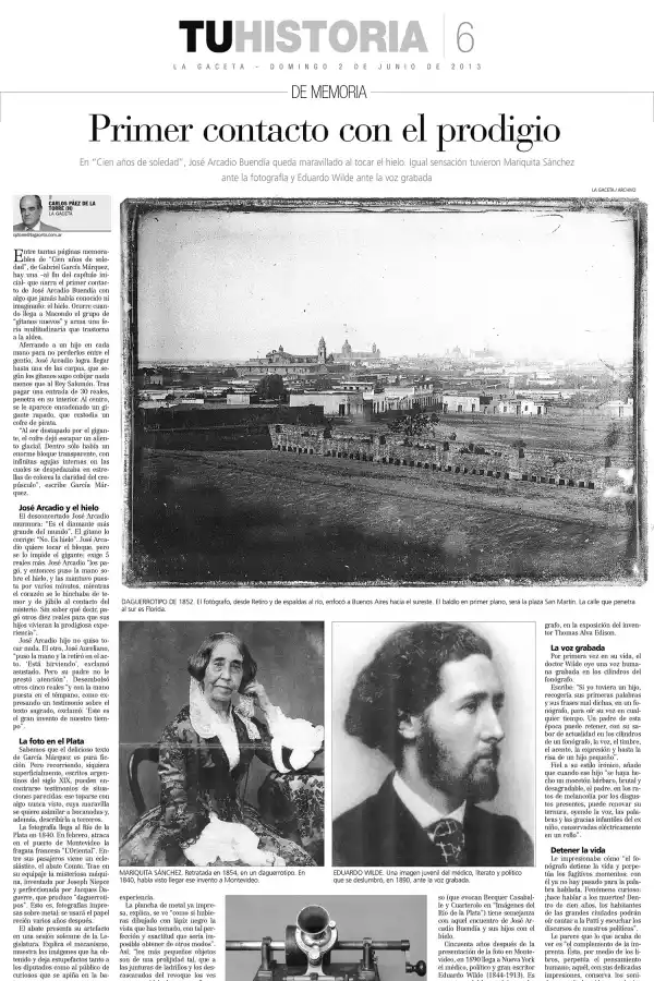 LA PÁGINA COMPLETA. Se publicó el 2 de junio de 2013, con el habitual despliegue fotográfico.  