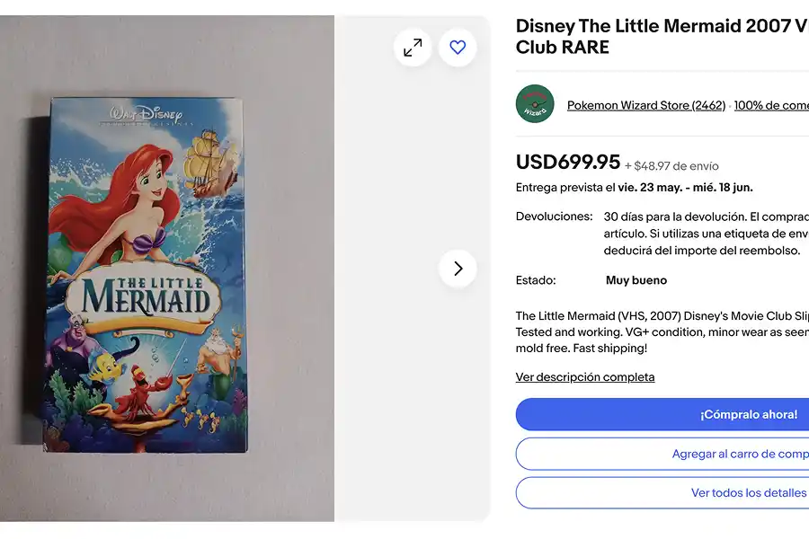 VHS DE CULTO. Un ejemplar de 