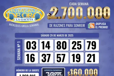 Los Números de Oro de LA GACETA del 29 de marzo de 2025