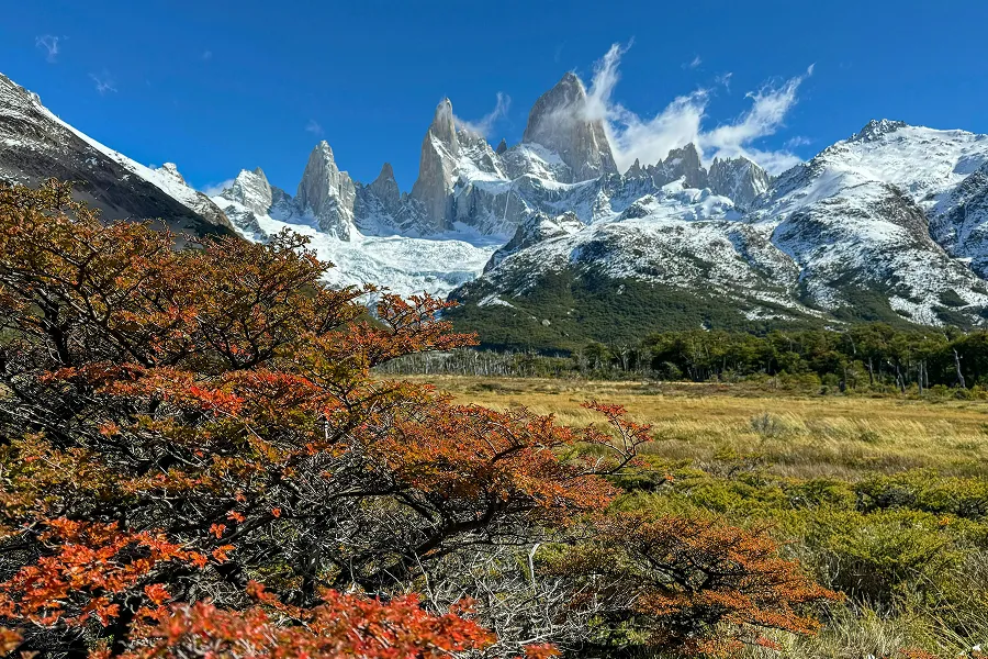 COLOREADO POR EL OTOÑO. Una postal del Fitz Roy, en Santa Cruz, tras el final del verano. / UNSPLASH