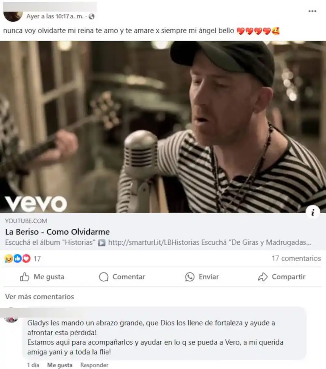 Gladys, la abuela de Lucila, le dedicó varias publicaciones en su perfil.