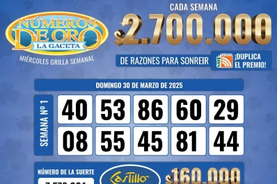 Los Números de Oro de LA GACETA del 30 de marzo de 2025