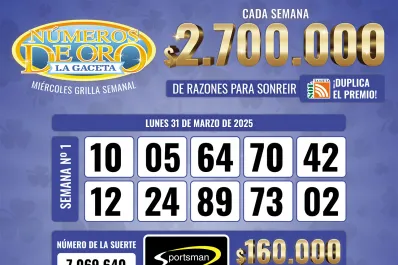 Los Números de Oro de LA GACETA del 31 de marzo de 2025