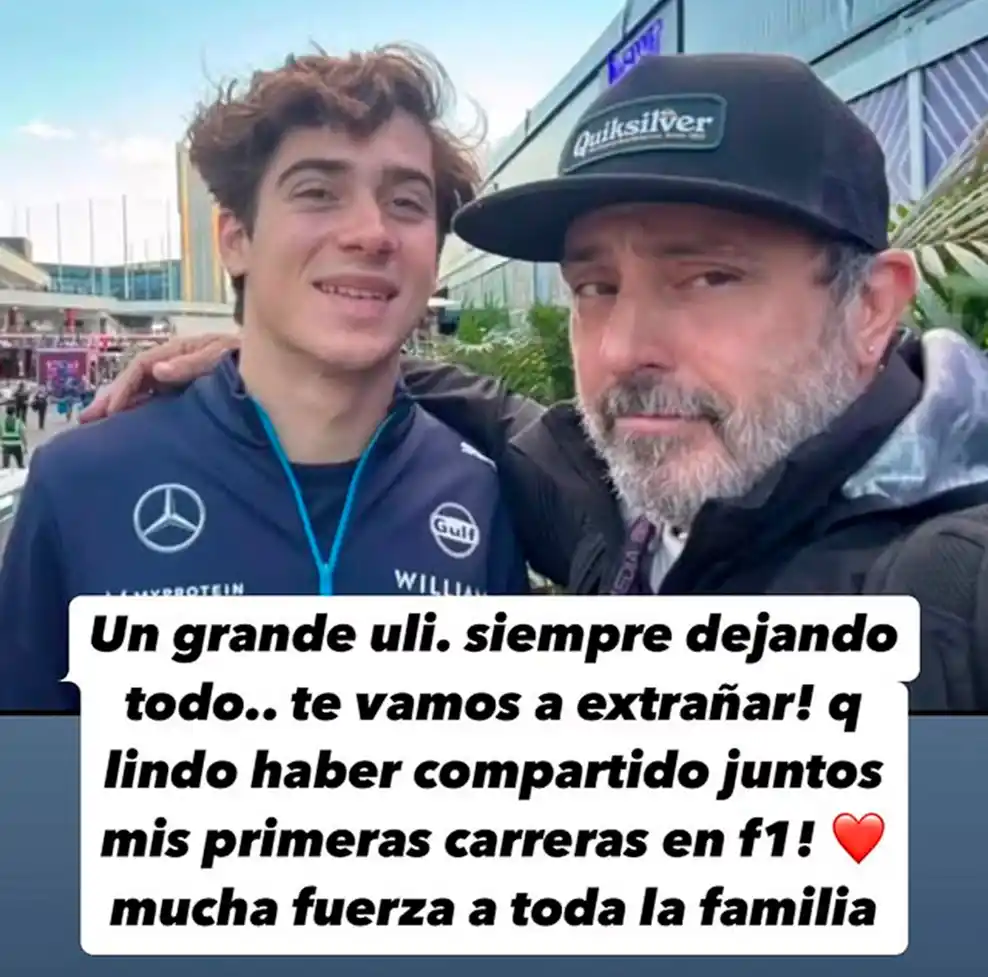 Franco Colapinto, de luto por una dolorosa pérdida: “Te vamos a extrañar”