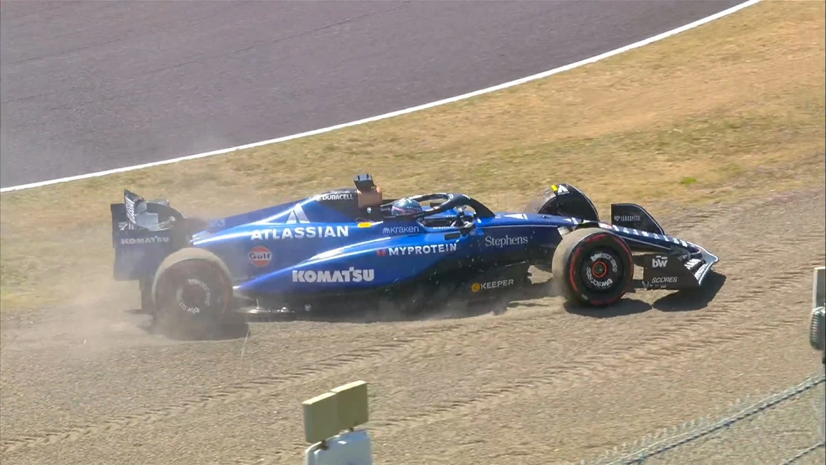 El error del excompañero de Colapinto en la primera práctica del GP de Japón