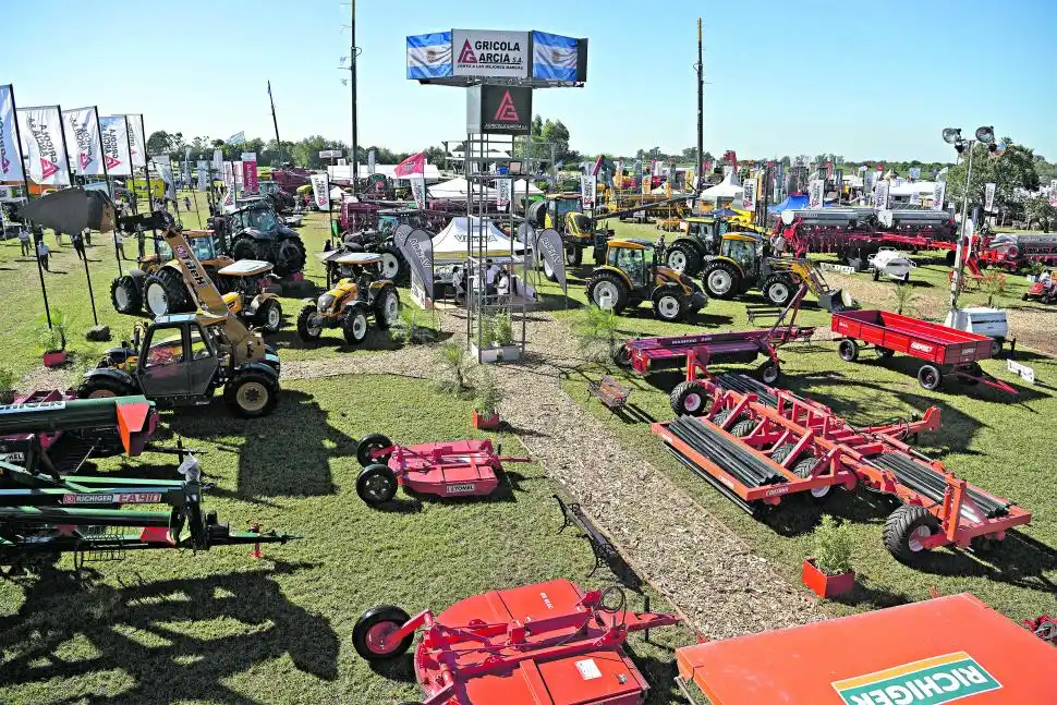 MAQUINARIAS. La exposición del agro se extenderá hasta mañana.