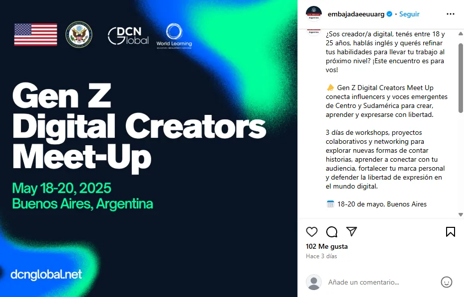 GEN Z. El encuentro Digital Creators Meet-Up reunirá en Buenos Aires a jóvenes influencers y creadores digitales de toda América Latina para aprender, colaborar y potenciar su impacto en redes.