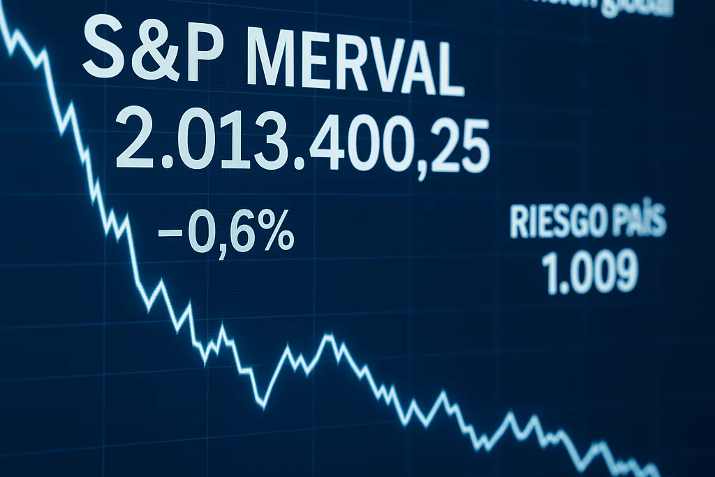 El riesgo país supera los 1.000 puntos y el Merval se da vuelta por la tensión global
