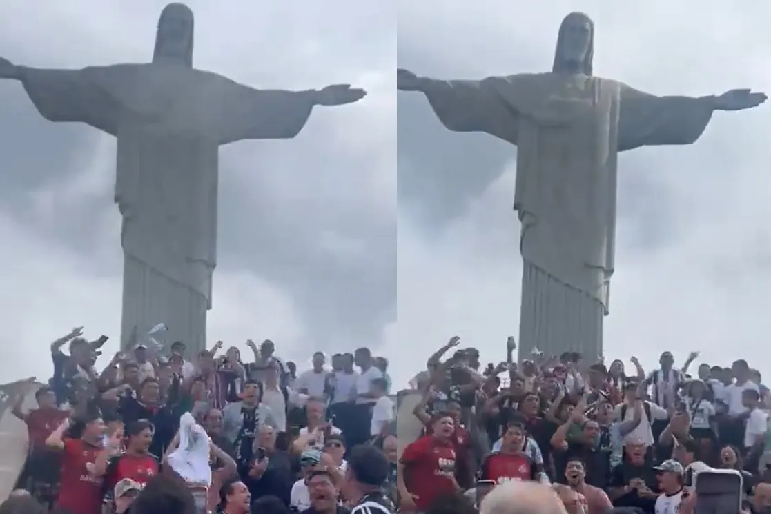 Los hinchas de Central Córdoba celebraron el triunfo en el Cristo Redentor.