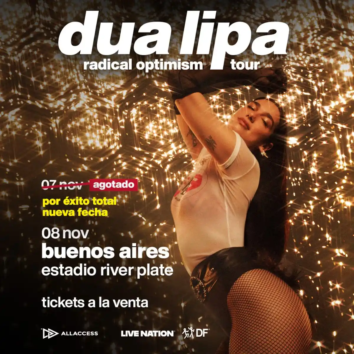 Dua Lipa arrasó con la venta de entradas y agregó un segundo River