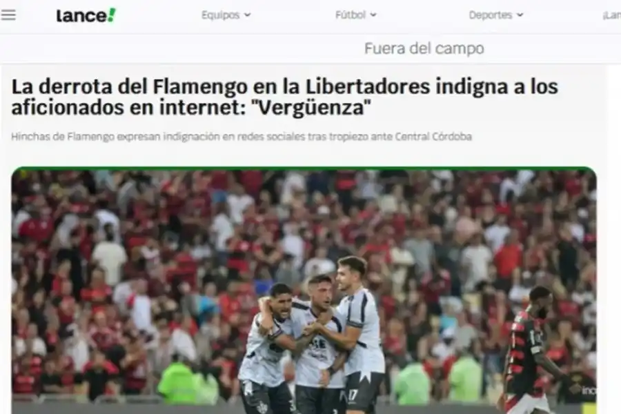 La reacción de los medios brasileños al “Maracanazo santiagueño” de Central Córdoba contra Flamengo