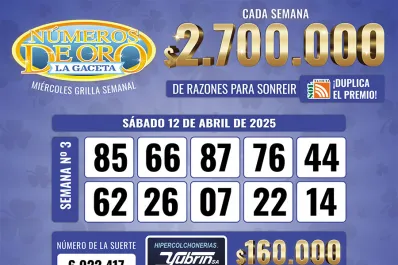 Los Números de Oro de LA GACETA del 12 de abril de 2025