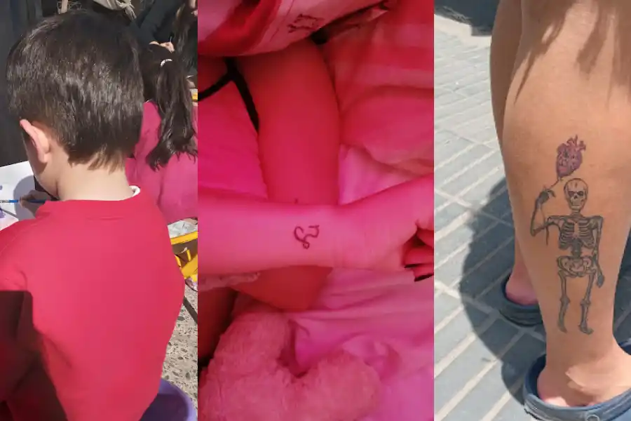 EMPRENDIMIENTO. Lucía da clases de arte para niños y realiza tatuajes en su casa mientras estudia Psicología.