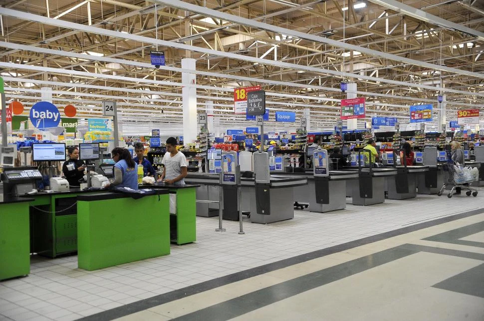 Ventas en los supermercados.