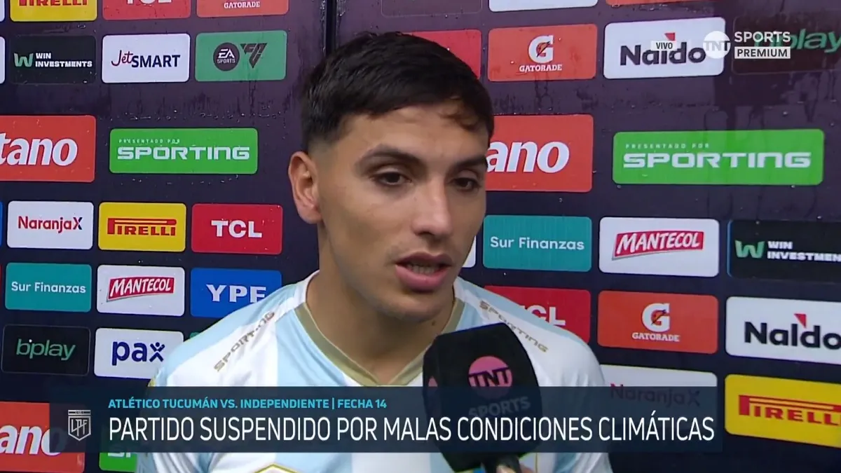 “Queríamos jugar”: la bronca de Mateo Coronel tras la suspensión del partido de Atlético por lluvia