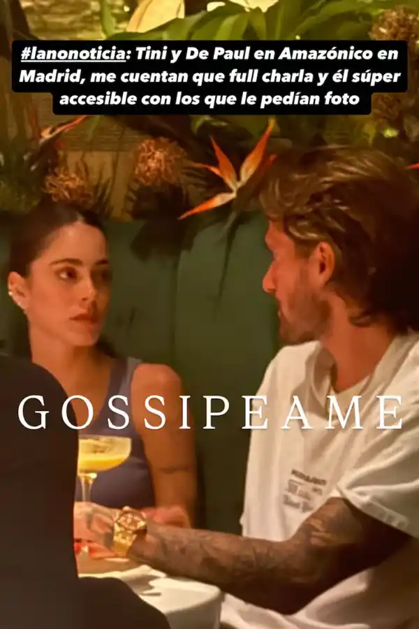 Tini Stoessel y De Paul de compras y cena romántica en Madrid