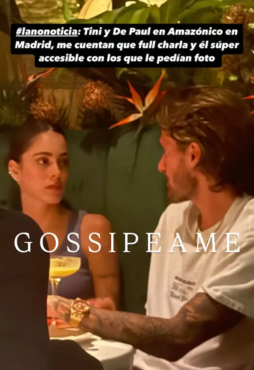Tini Stoessel y De Paul de compras y cena romántica en Madrid