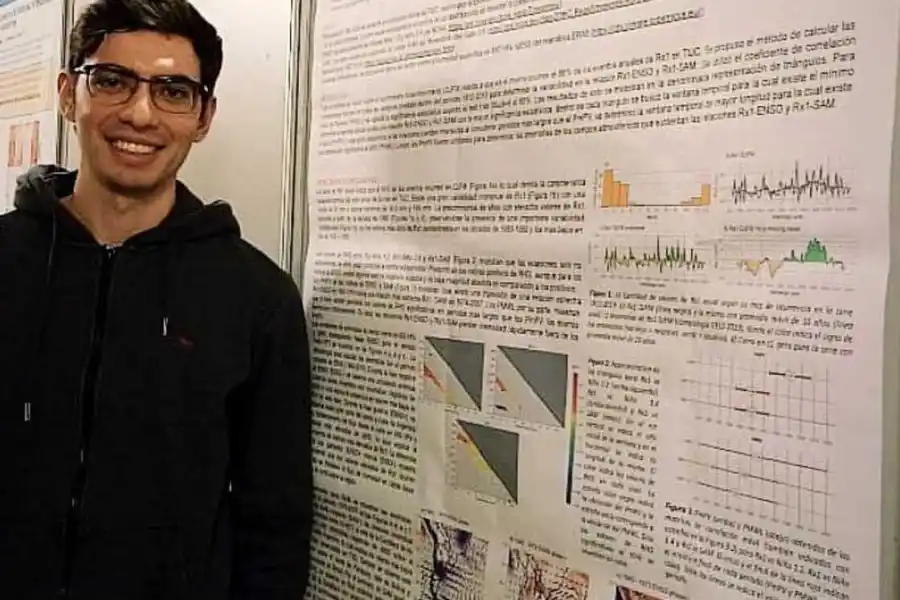 FRANCO MEDINA. Es doctor en Ciencias Exactas, especialista en variabilidad climática y actual becario posdoctoral del Conicet.