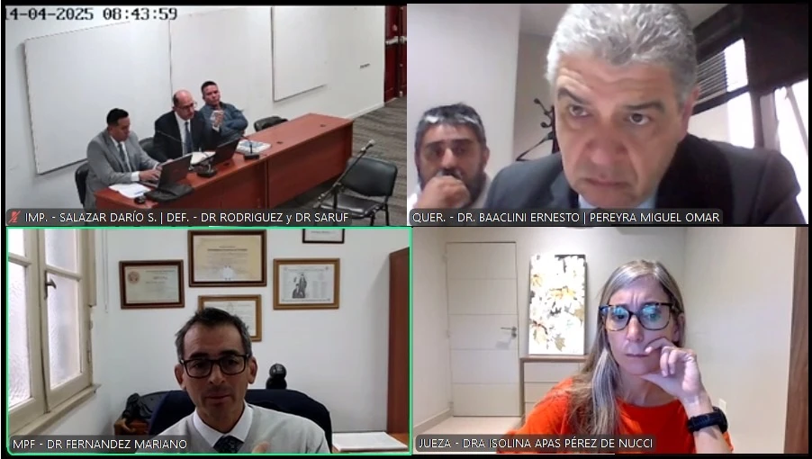 CONCENTRADO. Las partes durante una audiencia.