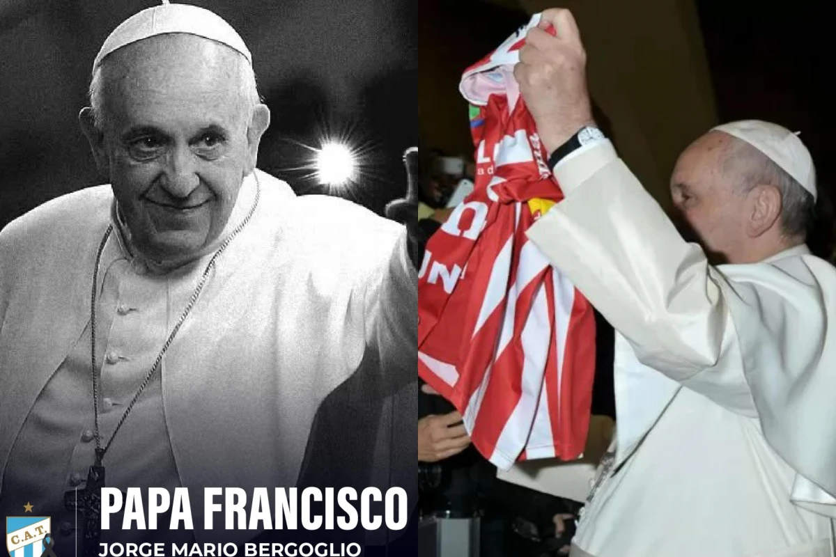 CONMOCIÓN. Tanto Atlético como San Martín despidieron al papa Francisco, quien falleció a los 88 años.