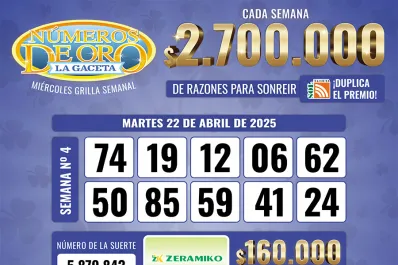 Los Números de Oro de LA GACETA del 22 de abril de 2025