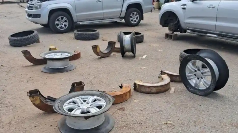 SISTEMA. Las llantas fueron modificadas para trasladar la sustancia.