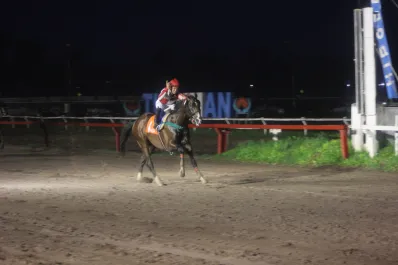 Ni la lluvia pudo frenar a El Alberto en el especial del turf