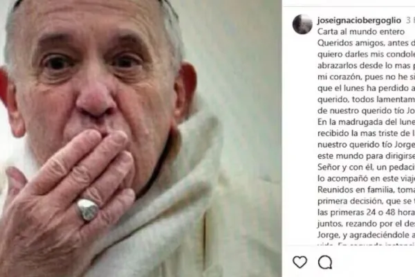 Un sobrino del papa Francisco hizo un especial pedido para quienes quieran honrar su memoria