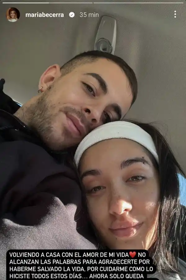 La publicación de María Becerra vía Instagram.