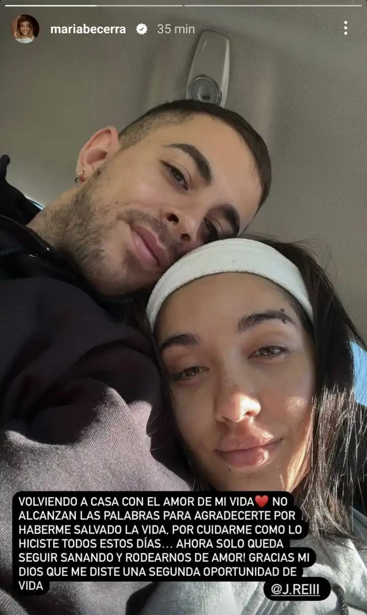 La publicación de María Becerra vía Instagram.