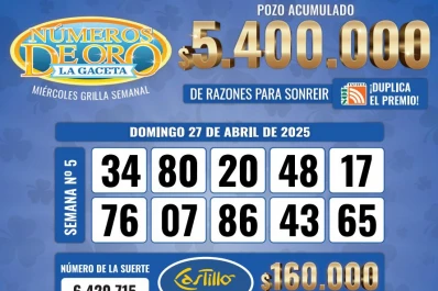 Los Números de Oro de LA GACETA del 27 de abril de 2025